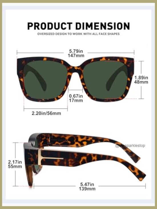 Oversized Fit Over Glasses Polarized Sunglasses UV Protection Driving main image 6
